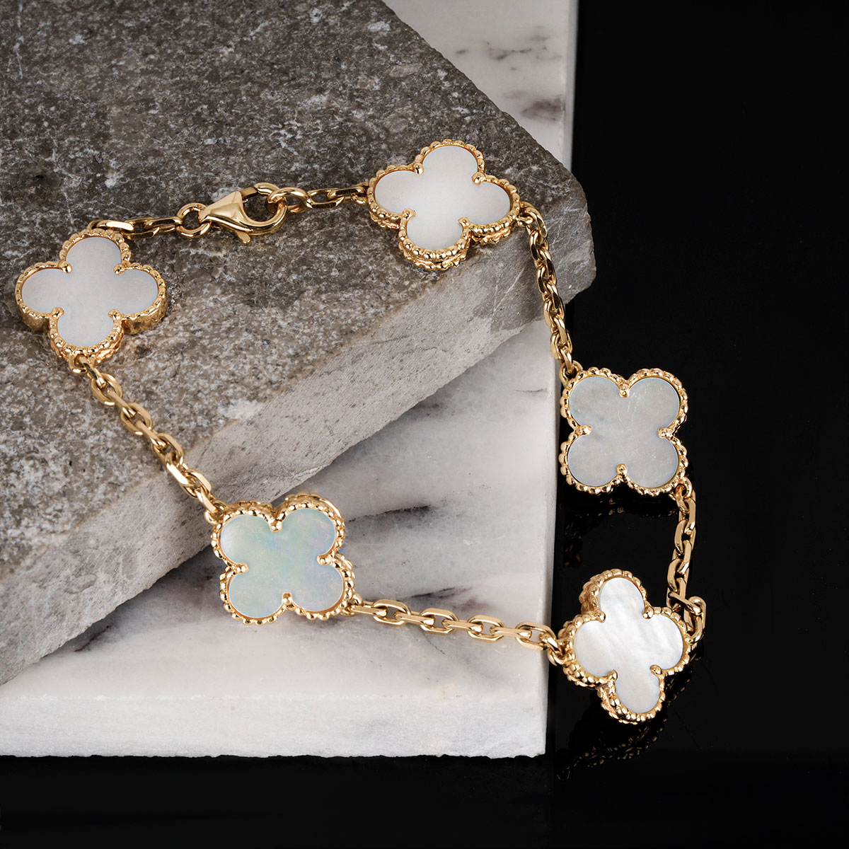 Van Cleef & Arpels Yellow Gold Vintage Alhambra Bracelet VCARA41800 ...